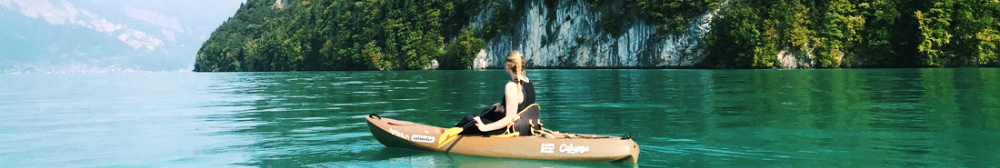 Girl in Kayak in Switzerland