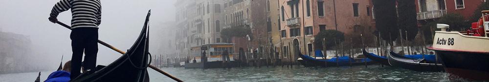 Gondolier in Venice photo by Elisa Elvove