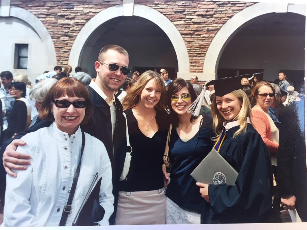 Scott and his family at 2006 graduation, photo courtesy Bruce and Bonnie Shively