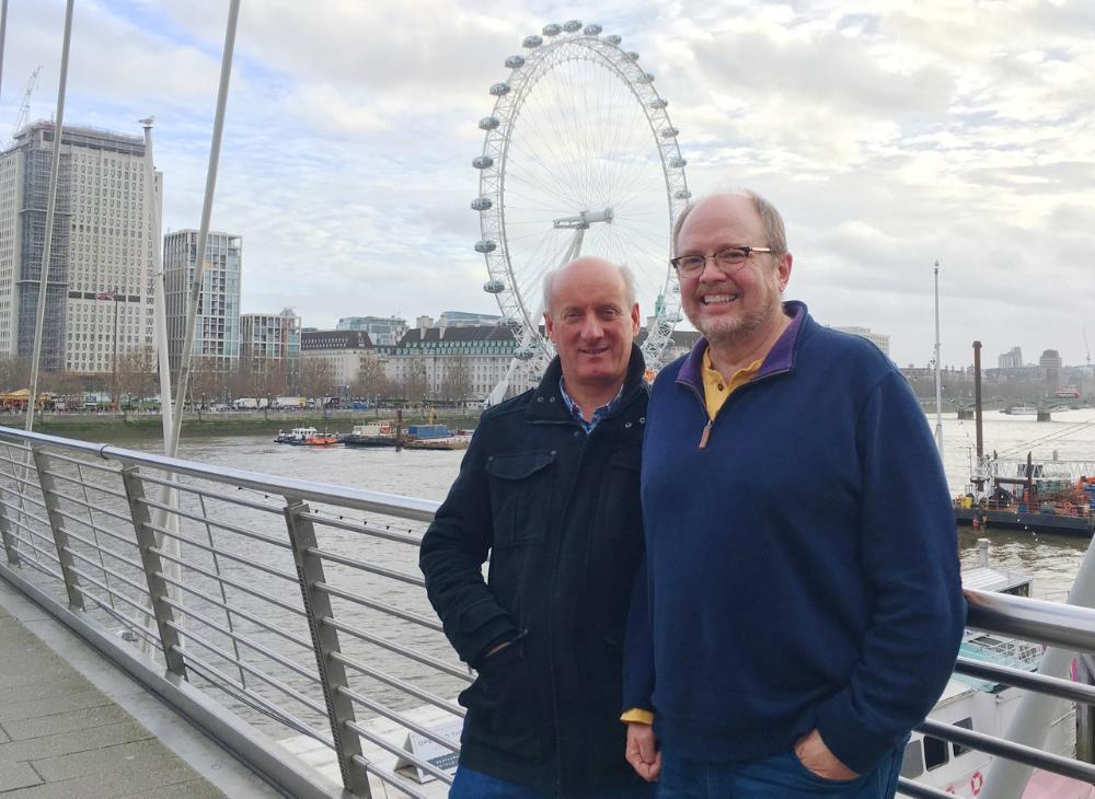 David and Paul meet up again in London, 2018, photo courtesy David Emrich