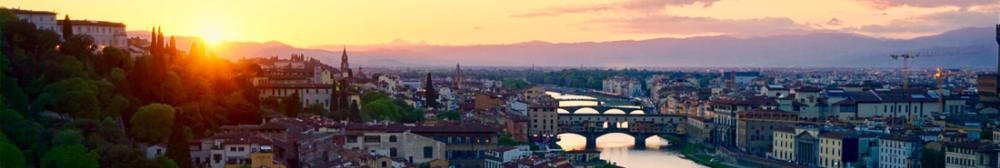 City view of Florence at sunset