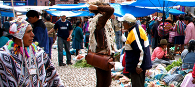 People at a Peruvian market