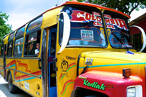 Colorful bus in Colombia