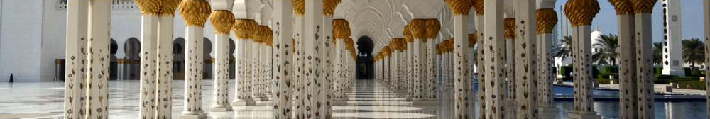 Column-lined exterior walkway in Egypt by Jordan Witt
