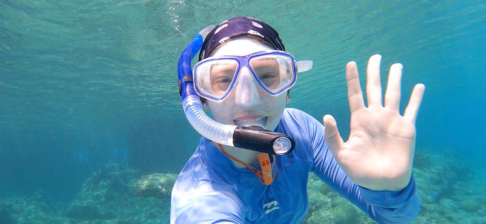 Student Snorkeling in Curacao